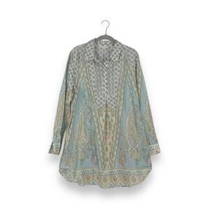 NWOT Soft Surroundings Paisley Print Tabitha Tunic Top Blouse